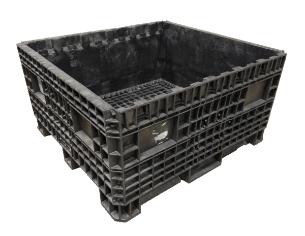 Reconditioned BCD 45" x 48" x 25" All Black Fixed Wall Bulk Container - Image 4