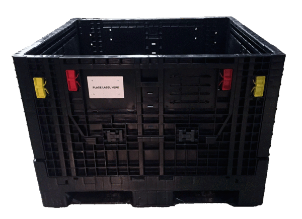 New Monoflo 45" x 48" x 34" All Black Bulk Container