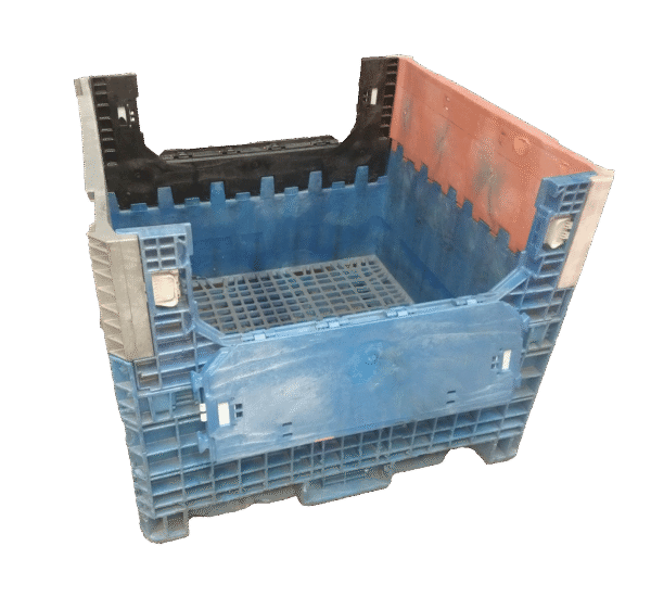 Reconditioned BCD 45" x 48" x 39" Mixed Color Storage Bottom Bulk Container - Image 2