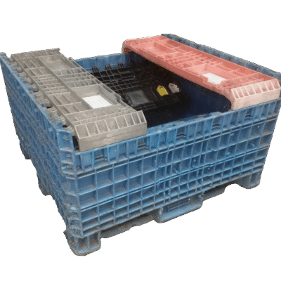 Reconditioned BCD 45" x 48" x 39" Mixed Color Storage Bottom Bulk Container