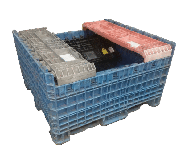 Reconditioned BCD 45" x 48" x 39" Mixed Color Storage Bottom Bulk Container
