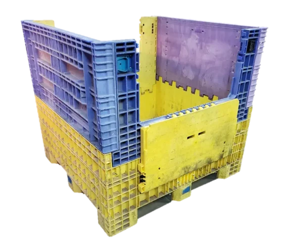 Reconditioned BCD 45" x 48" x 44" Mixed Color Bulk Container - Image 3
