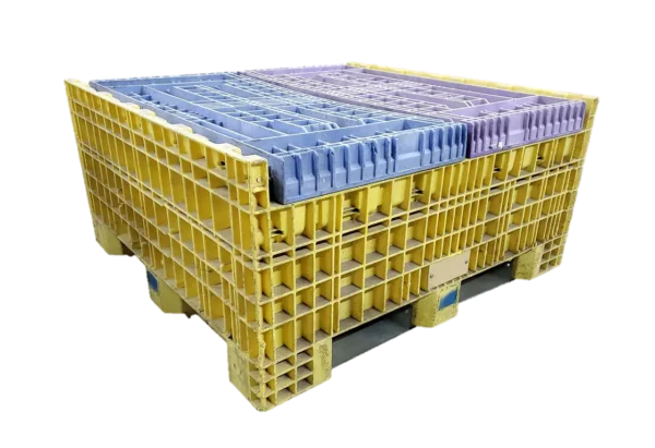 Reconditioned BCD 45" x 48" x 44" Mixed Color Bulk Container - Image 4
