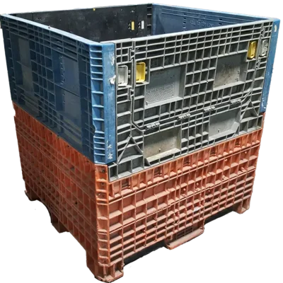 Reconditioned BCD 45" x 48" x 50" Mixed Color Bulk Container