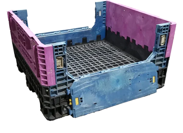 Reconditioned BCD 45" x 48" x 25" Mixed Color All Good Runner Bulk Container - Image 3