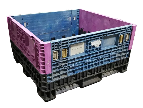 Reconditioned BCD 45" x 48" x 25" Mixed Color All Good Runner Bulk Container - Image 4