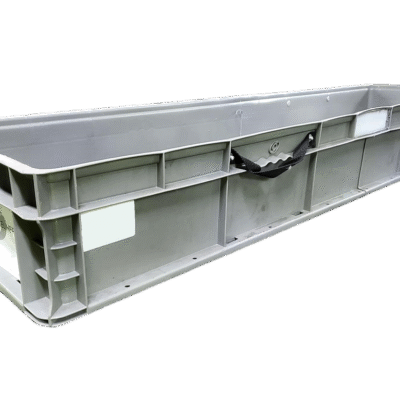 Used BCD  55" x 15" x 7" Gray Cut/Weld Hand Tote Smooth Bottom