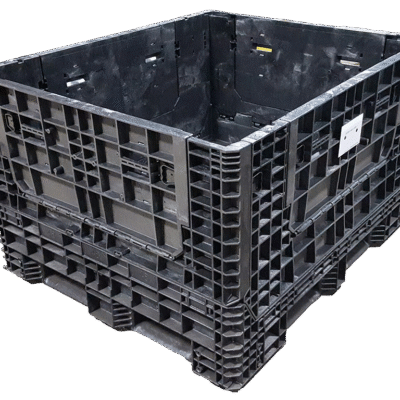 New Buckhorn 57" x 48" x 34" All Black Bulk Container-4 Drop Doors