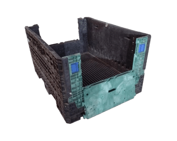 Reconditioned BCD 62" x 48" x 34" Mixed Color Bulk Container - 2 Drop Doors - Image 3