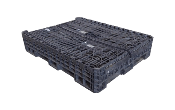 Reconditioned BCD 62" x 48" x 34" Mixed Color Bulk Container - 2 Drop Doors - Image 2