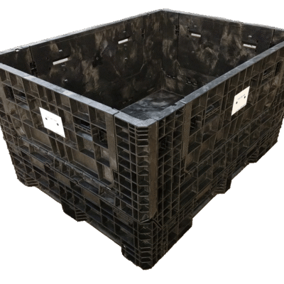 New Buckhorn 64" x 48" x 34" All Black Bulk Container-4 Drop Doors