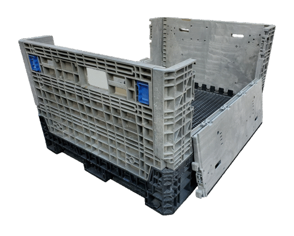 Reconditioned BCD 64" x 48" x 34" Mixed Color 64" Side Bulk Container - 2 Drop Doors - Image 3
