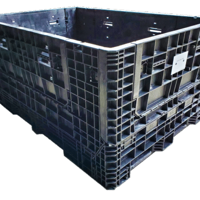 New Buckhorn 70" x 48" x 34" All Black Bulk Container-4 Drop Doors