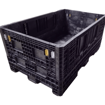 New Orbis 78" x 48" x 34" All Black Bulk Container-4 Drop Doors