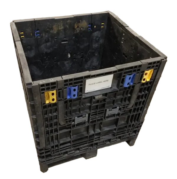 Reconditioned BCD 30" x 32" x 34" All Black Bulk Container - Image 5