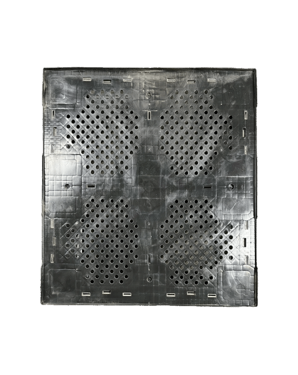 New Monoflo 45" x 48" x 6" All Black Stackable Pallet - Image 2
