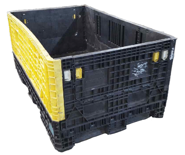 Reconditioned BCD 78" x 48" x 34" Mixed Color Bulk Container - 2 Drop Doors