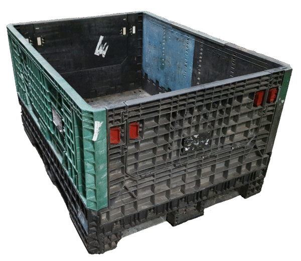 Reconditioned BCD 64" x 48" x 34" Mixed Color 48" Side Bulk Container - 2 Drop Doors