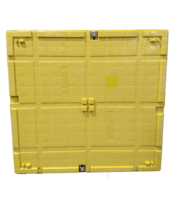 Used BCD  45" x 48" x 3" Yellow Journey Style Lid
