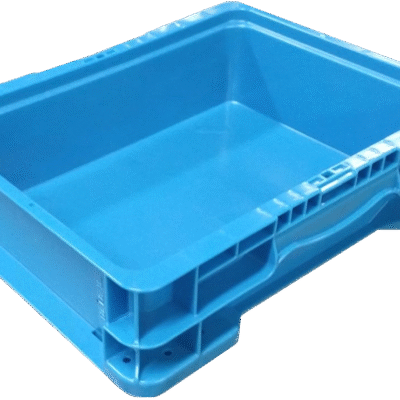 New Monoflo 15" x 12" x 4" Blue Hand Tote Smooth Bottom