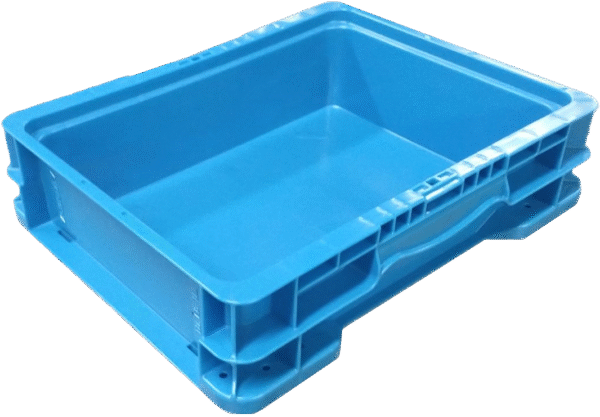 New Monoflo 15" x 12" x 4" Blue Hand Tote Smooth Bottom