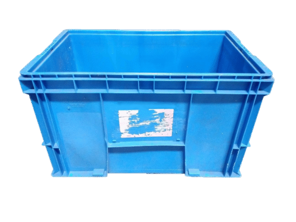 Used BCD 24" x 15" x 14" Blue Hand Tote Smooth Bottom - Image 2