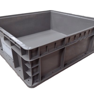 New Monoflo 24" x 22" x 7" Gray Hand Tote Smooth Bottom with Free White Labels