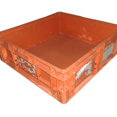 Used BCD  24" x 22" x 7" Orange Hand Tote Reinforced Bottom