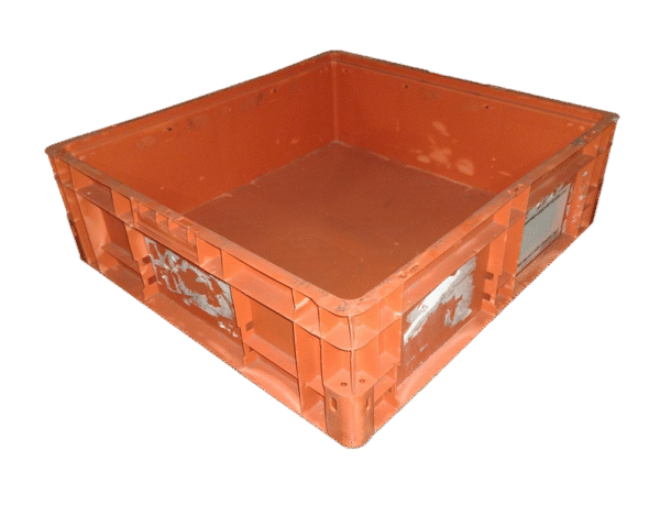 Used BCD  24" x 22" x 7" Orange Hand Tote Reinforced Bottom