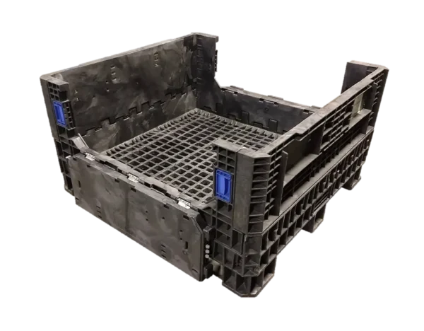 Reconditioned BCD 45" x 48" x 25" All Black All Good Original Runner HDR/HDRNV Bulk Container - Image 6