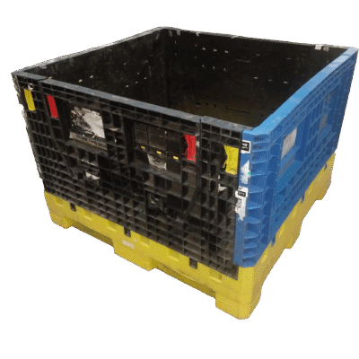Reconditioned BCD 45" x 48" x 34" Mixed Color All Good Runner Bulk Container