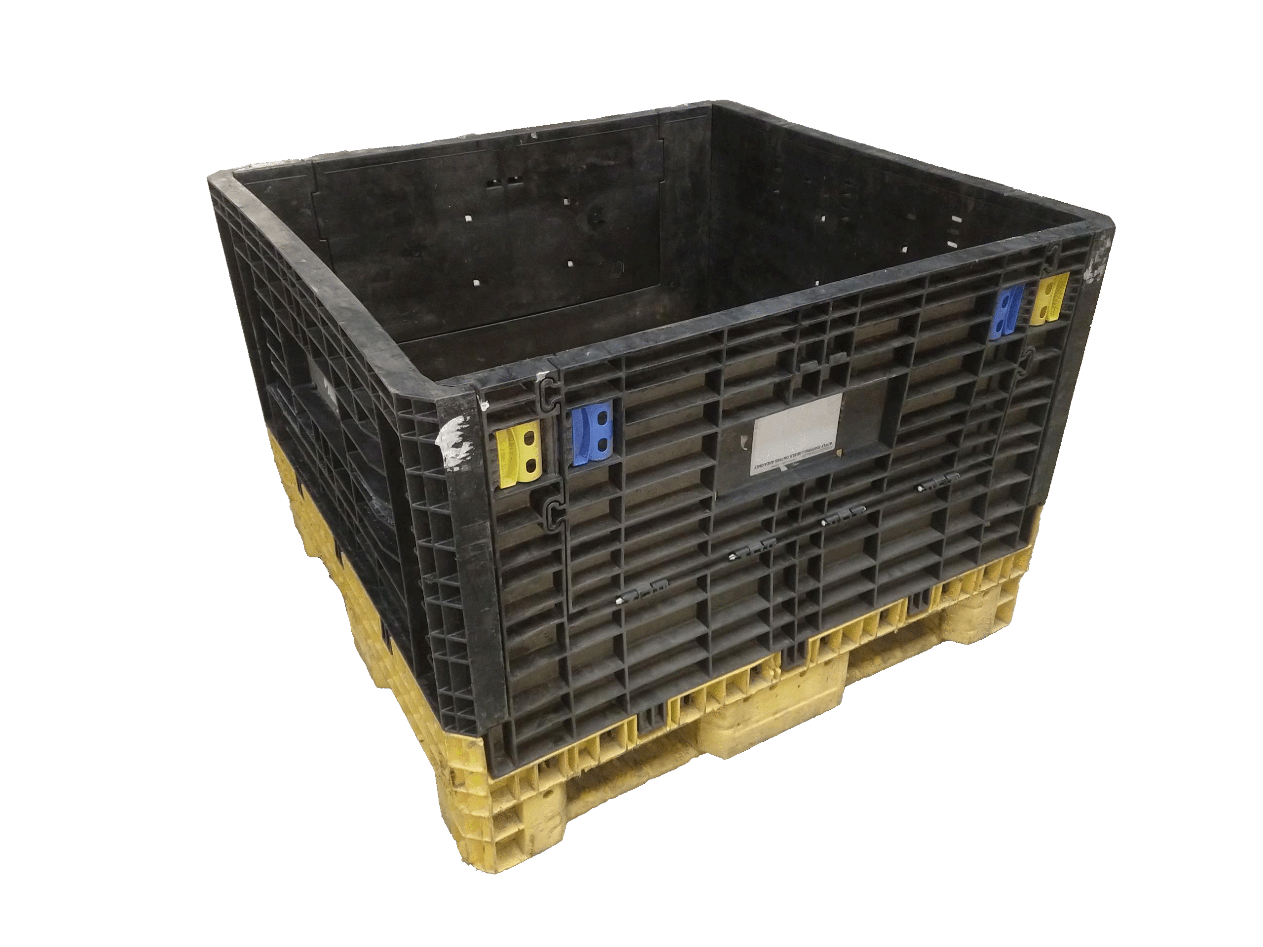 Reconditioned BCD 45" x 48" x 34" Mixed Color All Good Runner Collapsible Bulk Container - Image 11