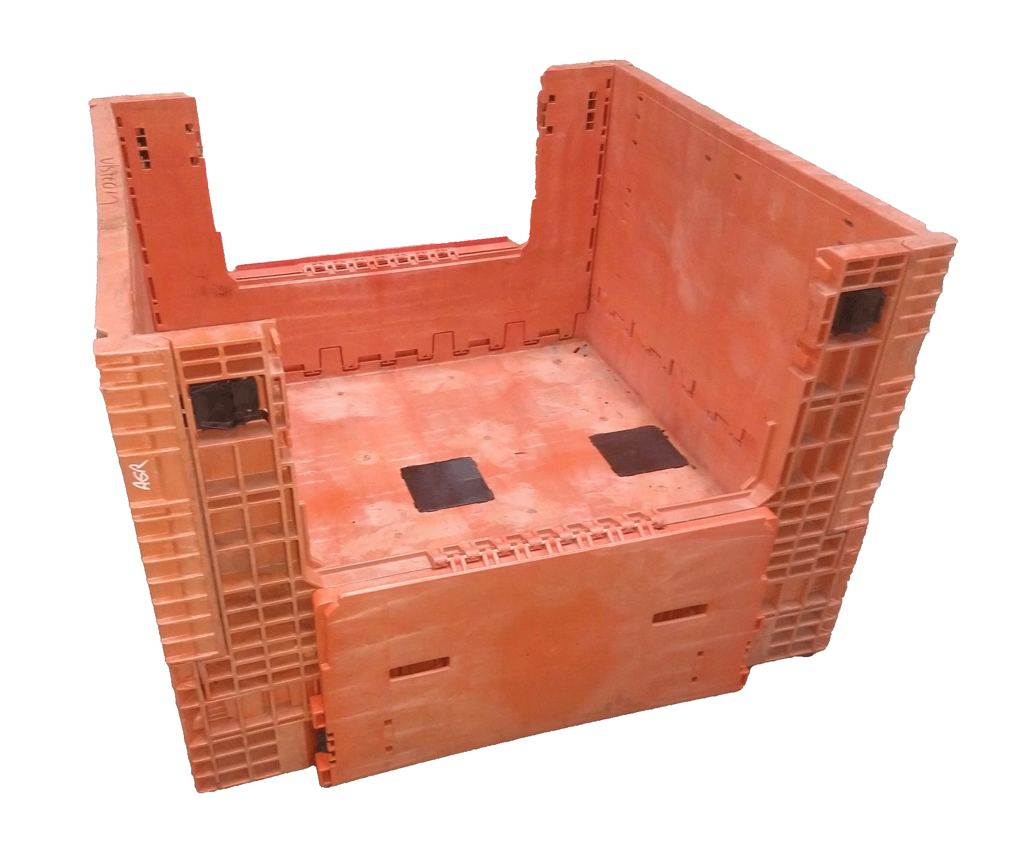 Reconditioned BCD 45" x 48" x 34" Mixed Color All Good Runner Collapsible Bulk Container - Image 6