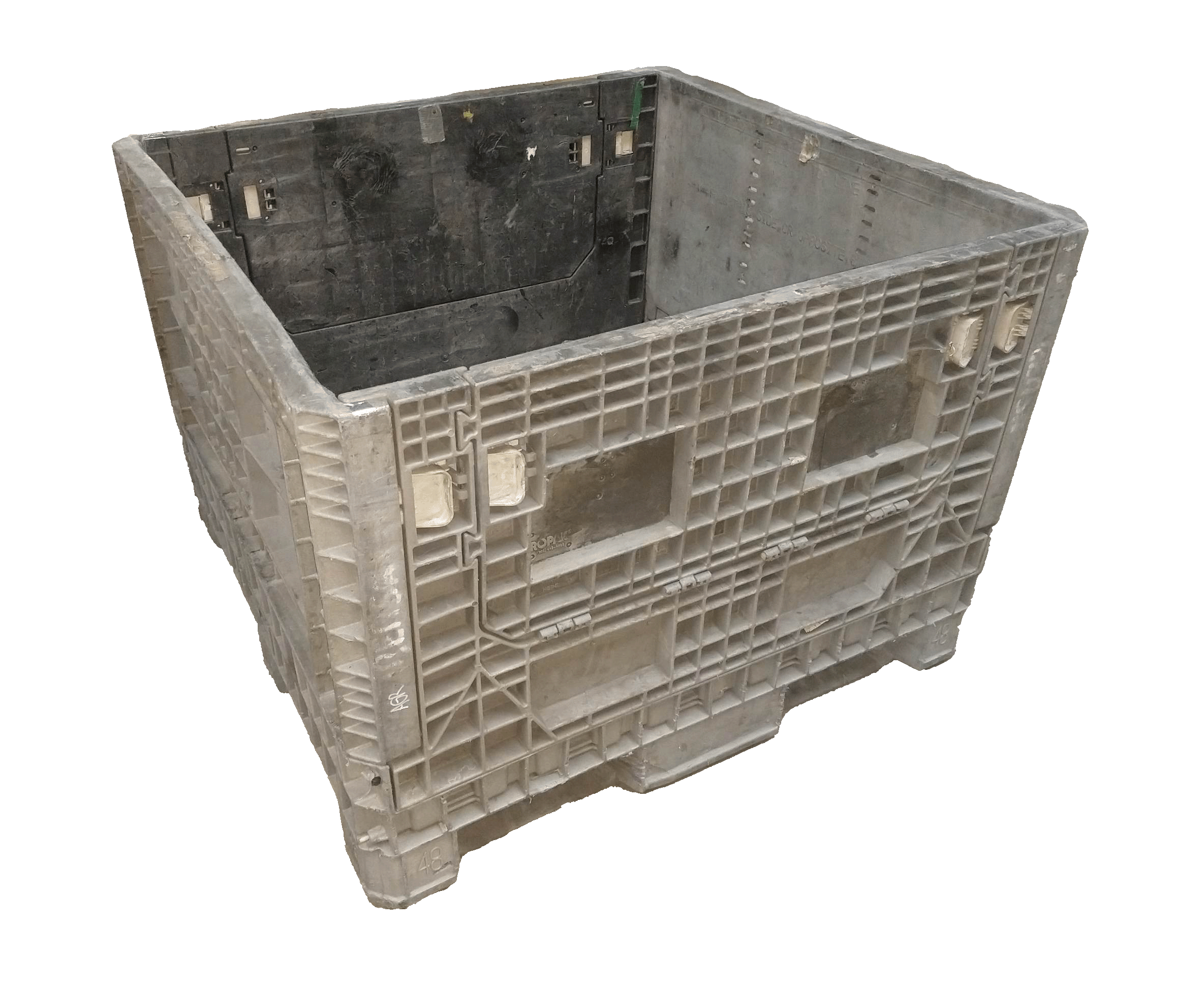 Reconditioned BCD 45" x 48" x 34" Mixed Color All Good Runner Collapsible Bulk Container - Image 8