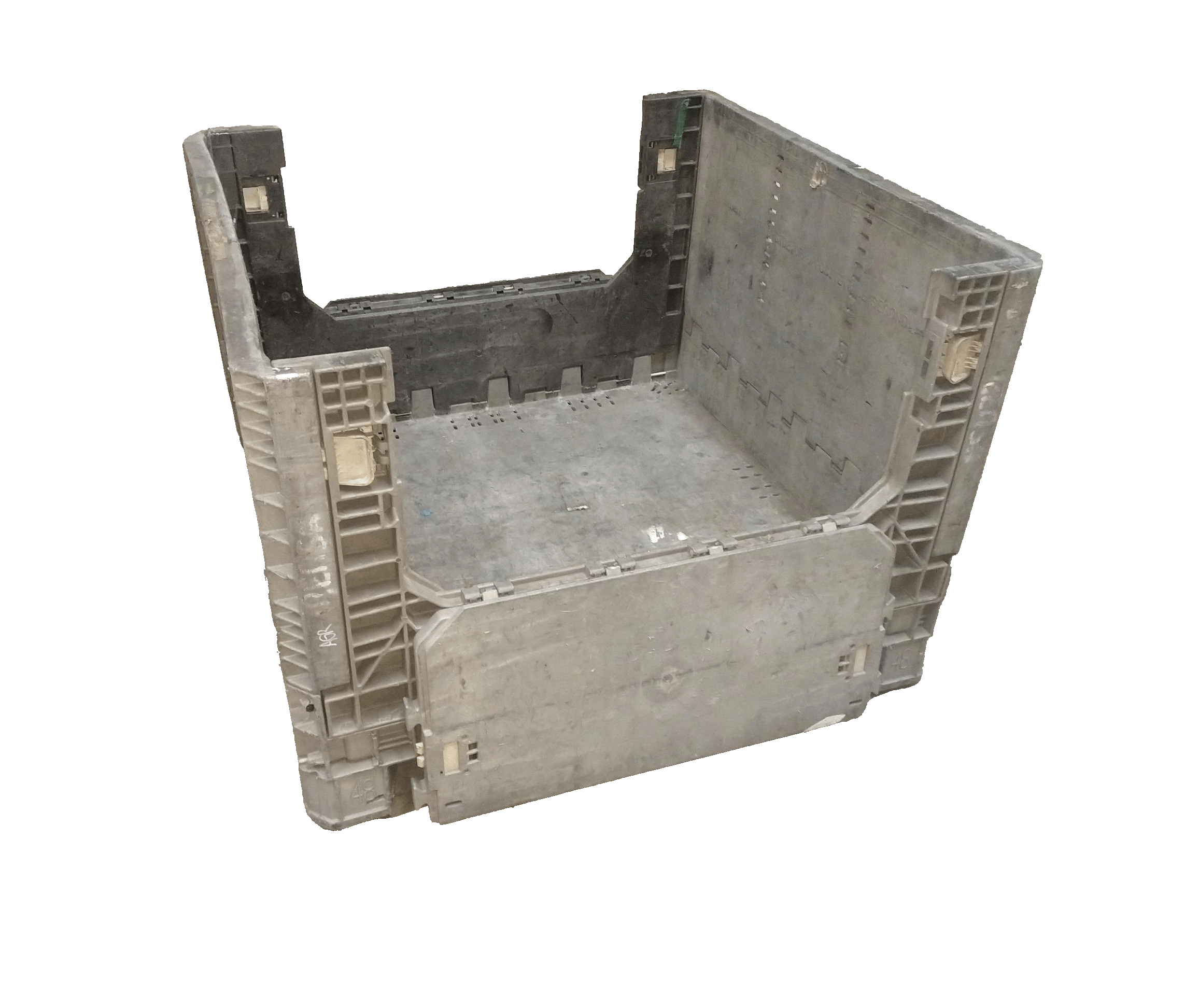 Reconditioned BCD 45" x 48" x 34" Mixed Color All Good Runner Collapsible Bulk Container - Image 9