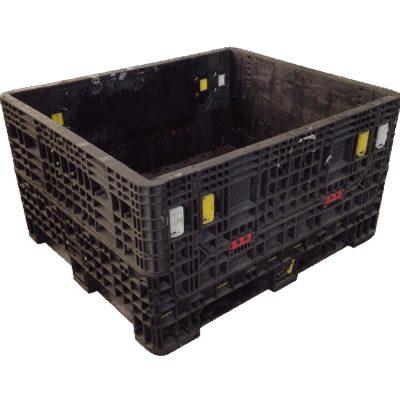 Reconditioned BCD 40" x 48" x 25" All Black Bulk Container