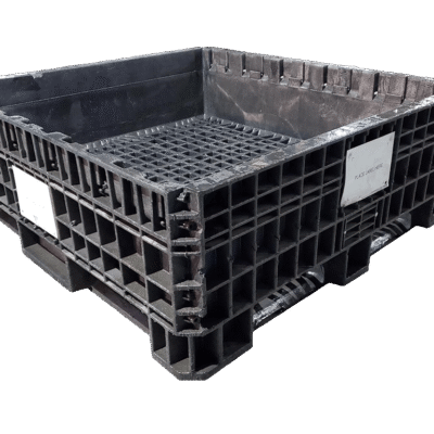 Reconditioned BCD 45" x 48" x 17" All Black Fixed Wall Bulk Container