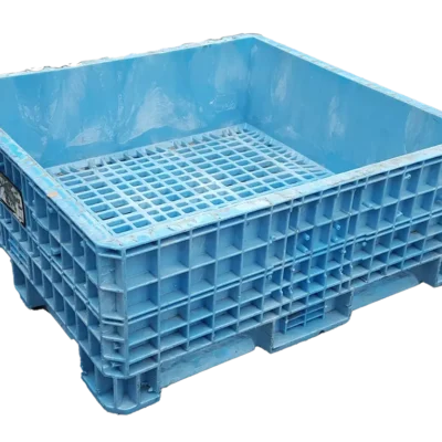 Reconditioned BCD 45" x 48" x 19" All Blue Fixed Wall All Good Runner Bulk Container