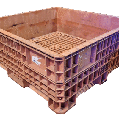 Reconditioned BCD 45" x 48" x 19" All Orange Fixed Wall Bulk Container