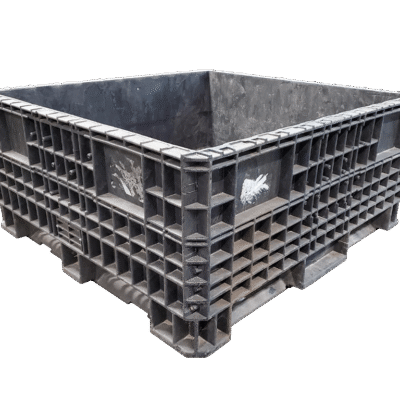 Reconditioned BCD 45" x 48" x 21" All Black Fixed Wall Bulk Container