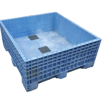 Reconditioned BCD 45" x 48" x 21" All Blue Fixed Wall Bulk Container