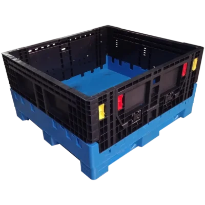 New Monoflo 45" x 48" x 25" Blue Base Black Wall Bulk Container