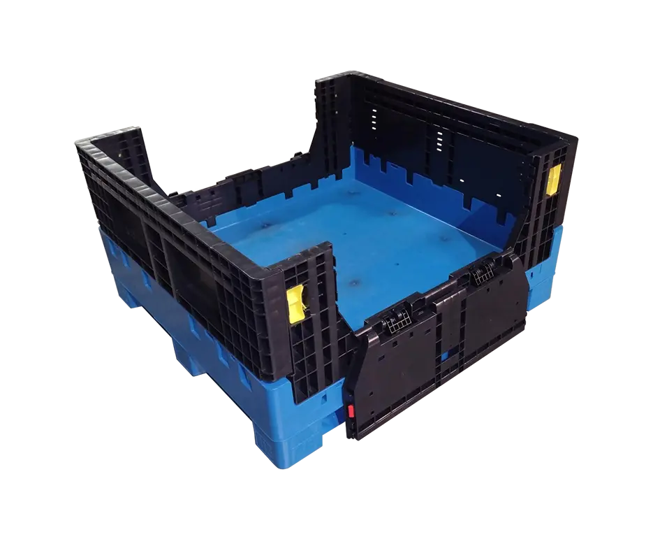 New Monoflo 45" x 48" x 25" Blue Base Black Wall Bulk Container - Image 3