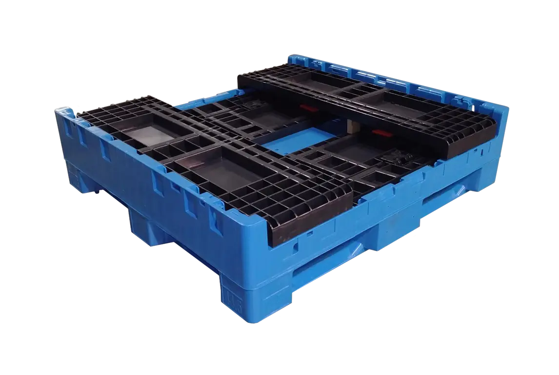 New Monoflo 45" x 48" x 25" Blue Base Black Wall Bulk Container - Image 2