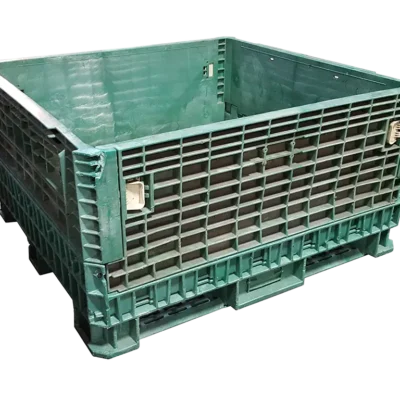 Reconditioned BCD 45" x 48" x 25" All Green Bulk Container-No Drop Doors