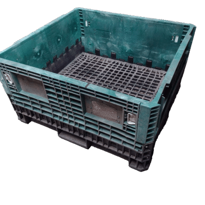 Reconditioned BCD 45" x 48" x 25" Mixed Color Bulk Container-No Drop Doors