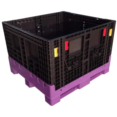 New Monoflo 45" x 48" x 34" Purple Base Black Wall Bulk Container