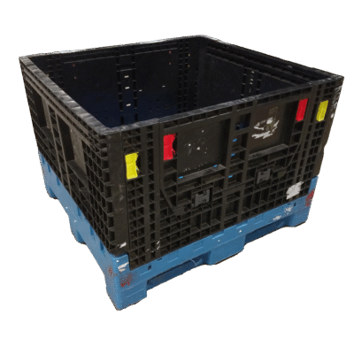 Reconditioned BCD 45" x 48" x 34" Blue Base Black Wall All Good Runner Bulk Container