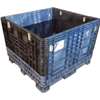 Reconditioned BCD 45" x 48" x 34" Mixed Color Bulk Container-2 Drop Doors 45" Side