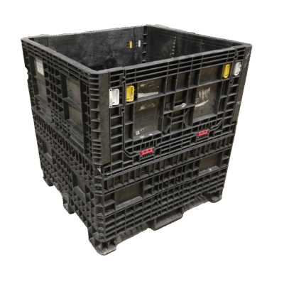 Reconditioned BCD 45" x 48" x 50" All Black Bulk Container